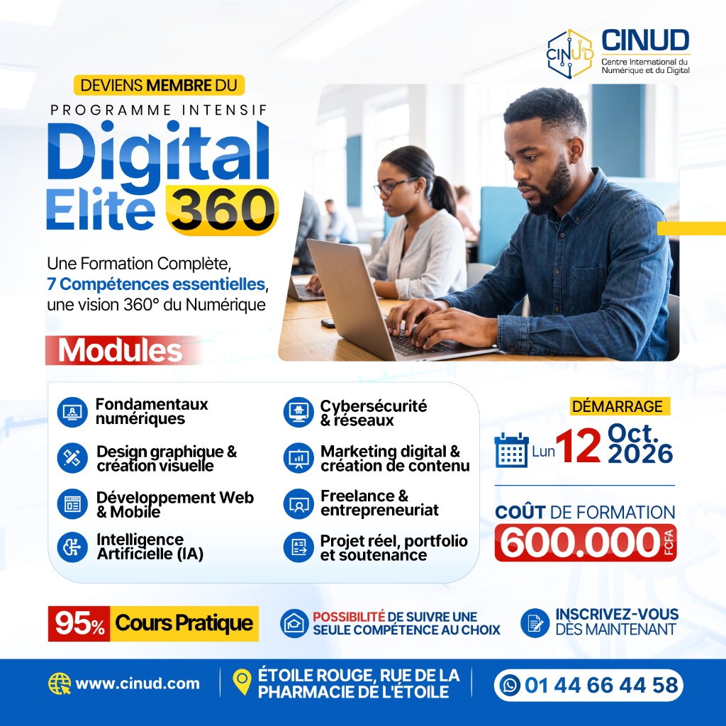 Affiche Digital Elite 360 — CINUD
